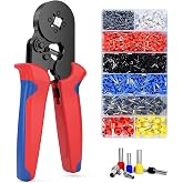 Terminal Sıkma Pensesi, 0.25-10mm&sup2;, AWG 23-7 Tel Sıkıştırıcı, 1200 Adet İzoleli Kablo Y&uuml;ks&uuml;k Seti Hediyeli, Dayanıklı &Ccedil;elik G