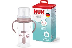 Perfect Match Learner Sugrörflaska | 8+ Månader | 260ml | Läckagesäker Sugrörsmugg för Bebis | Halkfria Handtag