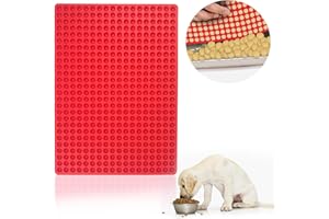 RICOFOT Alfresco Tappetino da Forno in Silicone, 468 Cavità, Rosso, Mini Stampo Rotondo, Adatto per Forno a Microonde e Frigorifero