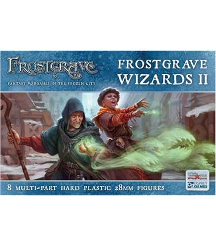 North Star Frostgrave – 8 Miniatures De Sorciers Et Apprentis – Plastique 28 Mm – À Monter Et Peindre – Jeu D’aventure Givrée