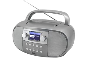 soundmaster SCD7800BL Boombox DAB+ CD MP3 Cassette Recorder with USB Alarm Clock Function Audio Book Function