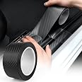 Film Carbone Adhésif 10 Cm X 3 M - Protection Seuils De Portière Voiture - Noir, Résistant Aux Rayures, Facile à Poser - Pour Voiture, Moto, Vélo - 7