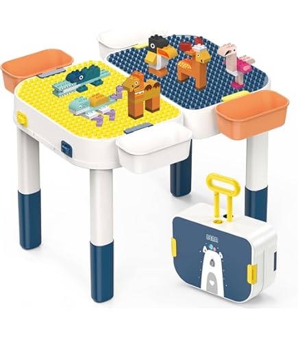 YRHome 6-in-1 kindertafel/stoelset, dubbelzijdig tafelblad YRHome 6-in-1 kindertafel/stoelset, dubbelzijdig tafelblad