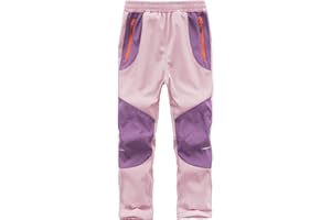 Zzkouine Kinder Softshellhose Schneehose Thermohose Hosen Jungen Mädchen Winterhose Outdoorhose Wanderhose