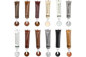 Penriter Kit de Réparation Pour Meubles En Bois, 12pcs Kit Reparation Parquet 12 Couleurs, 25g Garniture De Réparation En Bois pour Réparation de Rayures Décoloration Les Fissures Bureaux