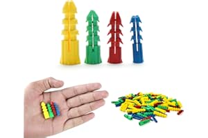 ZAVIA Rawl Plugs for Plasterboard Wall Plugs Assorted Impact Resistant Raw Plugs for Brick Wall, Concrete, Plasterboard Fixings Picture Hanging | 5mm, 6mm, 7mm and 8mm Assortment (150 Plugs)