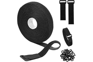 EILYGK 5m x 2cm Heavy Duty Velcro, Hook and Loop Tape, Strong Velcro Tape Self Adhesive for Cable Tidy and Other DIY-1 Roll