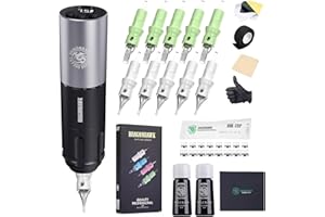 EXTREME TATTOO Extreme Compatible con el kit de máquina de tatuajes Dragonhawk A Line A1, Tattoo Machine giratoria inalámbrica, traje completo de tinta de tatuajes, adecuado para principiantes de tatuajes