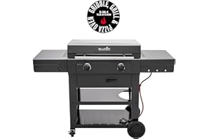 Char-Broil Gas BBQ Versa-Tile Plancha 2-Zone Griddle Gas Grill, Barbecue with 3-in-1 Tile System: Griddle, Grill & Pizza Oven - Ideal for Outdoor Cooking, Garden, Balcony and Patio