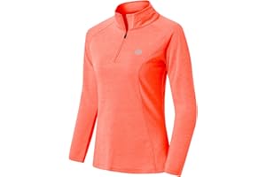 AjezMax Mujer Deportiva Camiseta de Manga Larga Secado Rápido Fitness Invierno Golf Tops
