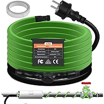 Cavo Riscaldante Antigelo Con Termostato - 1m Per Tubi Acqua E Piante, 230V, Impermeabile - Foto 6