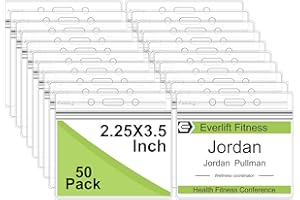 Fushing 50 Piezas Funda de Tarjeta,Estuche Para Tarjetas de Identificación,Soportes para Tarjetas de Horizontal de Plástico Transparente con Cremalleras Impermeables y Resellables (100x85)