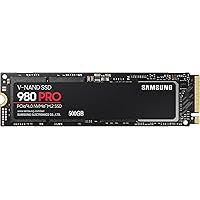 Samsung 980 PRO M.2 NVMe SSD (MZ-V8P500BW), 500 GB, PCIe 4.0, 6,900MB/s Read, 5,000MB/s Write, Internal Solid State Drive