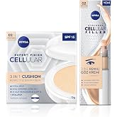 SPF15 Cellular Expert Finish Cushion Renkli Y&uuml;z Bakım Kremi 15ml ve G&ouml;z Bakım Kremi 15ml, Orta Ton