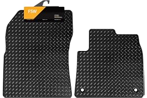 FSW - Tailored Mats - Fits Vauxhall Combo 2019-ON - 3mm Heavy Duty Rubber - Fitted With Clips - Anti Slip Van Floor Mat, Waterproof With Anti Slip Backing - 2Pc Rubber Floor Mat - Van Accessories
