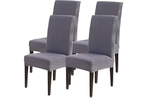 JuneJour Chair Covers for Dining Room,Elastic Stretch Modern Chair Cover Spandex Fabric Washable Removable Seats Slipcovers,for Kitchen,Dining Room,Wedding Decor,Hotel,Restaurant