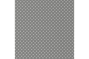 Sugarapple beschichtete Baumwoll Stoffe zum Nähen | Meterware Baumwolle für Außen | Outdoorstoff wasserabweisend | wasserdichter Stoff abwischbar | Wachstuch | 1 Stück 50 cmx155 cm | Punkte klein grau