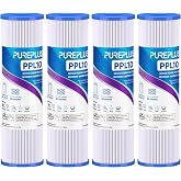 PUREPLUS 50 Micron Cold Sediment Pleated Bath Filter, 10 x 2.5 | Fits ice bath coolers, spa tubs, under sink and replacement