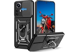 WeiCase Funda para Xiaomi Redmi Note 12S 4G, Tapa Deslizante para La Cámara, Armadura Carcasa con 360° Magnético Anillo Soporte Silicona Antigolpes Protectora Carcasa para Redmi Note 12S