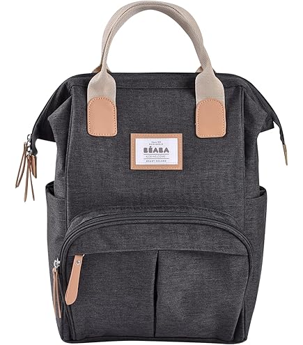 BÉABA, Luiertas, luierrugzak, grote inhoud 22 l, 13 opbergzakken, veel accessoires, maximaal comfort, waterdicht, Vancouver-tas, donkergrijs : BEABA