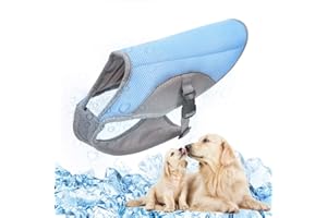 TVMALL Chien De Refroidissement Gilet Respirant Maille Chien Veste D'été Cool et Confortable Manteau De Chien Réglable avec Bande Réfléchissante Convient aux Grands Chiens De Moyenne Et Petite Taille