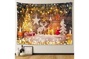 JOTOM Weihnachten Wandteppich Wall Hanging Neujahr Wandteppich Tapestry für Wohnzimmer Schlafzimmer Schlafsaal Dekorationen Veranda Hänge (Elch Geschenk)