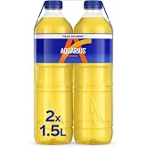 AQUARIUS Orange, Hydrating Drink with Mineral Salts, Low Calorie - Pack 2 Bottles 1.5 L