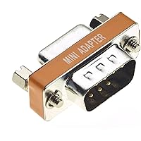 Keple 9 Pin Miniature Male to Female Null Modem Coupler Adapter Converter - Easy to use and install - for DB9 males to DB9 fe