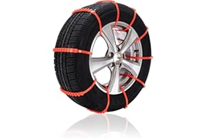OFKPO 10pcs Universal Cadena de Nieve Antideslizante para Coche, Camión o SUV, Cncho 175 – 285mm