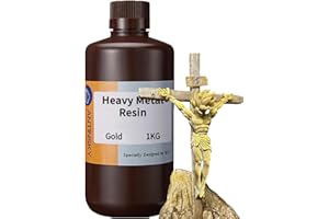 Antinsky Stampante 3D in resina per metalli pesanti Resina polimerizzante UV 405nm Fotopolimero per LCD/DLP Alta precisione Basso restringimento Sensazione epica Oro metallizzato unico 1KG