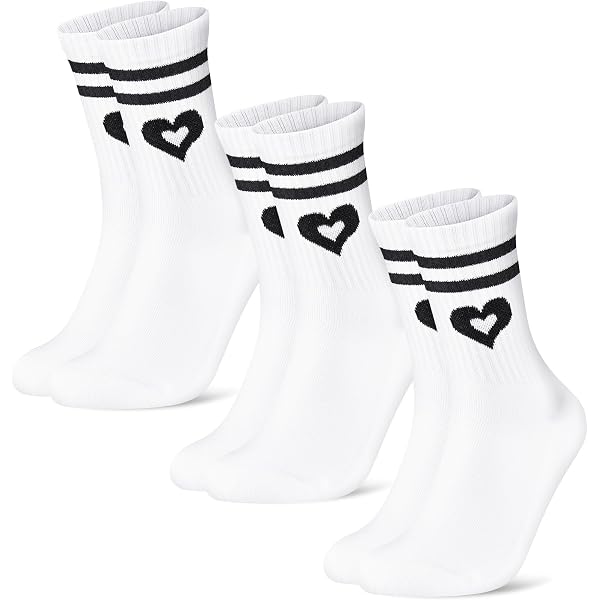 Chaussettes Unisexe Avec Motif Cœur Drôle – Blanc, Taille Unique 36-43, Idéal Cadeau - 6