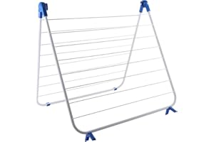 axentia Stendibiancheria da bagno pieghevole - Stendipanni da doccia o vasca regolabile - Stendino da doccia compatto, 66 x 64 cm, bianco, metallo