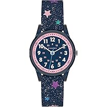 Cander Berlin MNA 4030 E kinderpolshorloge 3 ATM waterdicht polshorloge kinderen meisjes leerhorloge analoog roze eenhoorn glitter, Riemen