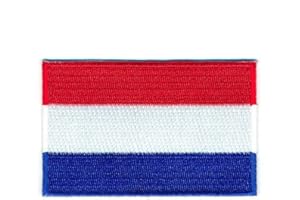 hegibaer 80 x 50 mm Niederlande Flagge Flag Amsterdam Patch Aufnäher Aufbügler 1000 X