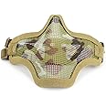 Tactical Mask Half Face Low Carbon Steel Wire Warrior Mask Protect Solid Mask For Game Field CS Tactical Equipment