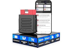 ‎MUCAR OBD2 Bluetooth 5.0 Adapter, MUCAR BT200 Diagnosegerät Auto mit Vollsysteme+2 Servicefunktionen(Öl/SAS), OBD2 Diagnosegerät Für IOS&Android App/Batterietest/AutoVIN, Kostenloses Aktualisierungen