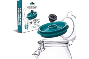 Airtender – pokrywka próżniowa do hermetycznych i próżniowych słoików na przetwory, zestaw rozszerzający, kompatybilny z kilner, Bormioli i Ikea