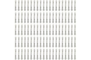 YOOSIT Lot de 100 barrettes à cheveux carrées vierges en métal argenté de 6 cm - Pour loisirs créatifs - Pour queue de cheval - Accessoires pour cheveux pour femme et fille