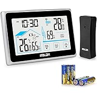 BACKTURE Wetterstation Funk Digitale mit Außensensor und 5 AAA Batterie Thermometer Hygrometer Multifunktionale…