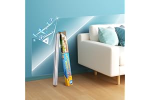 LOIION Pellicola protettiva da parete trasparente, pellicola protettiva elettrostatica da parete, adesivi in plastica trasparente per cucina e ufficio, da bidoni, schienali, mobili, porte, cani, gatti, 3 m