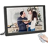 Zedify 10.1 inch Digital Photo Picture Frame 1280x800 IPS Display with Photo Music Video Player Calendar Alarm, Auto Power On