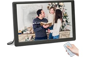 Zedify 10.1 inch Digital Photo Picture Frame 1280x800 IPS Display with Photo Music Video Player Calendar Alarm, Auto Power On/Off, Wall Mountable with Remote, Gift for Family & Friends