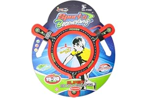 Alederways Kids Boomerangs, Flying Rings Outdoor Sports Toy for Beginners and Young Throwers (Red 1pcs)