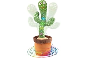 MIAODAM Talking Cactus Toy Dancing Cactus Toy Singing Cactus Toy Repeat What You Say Interactive Baby Toys for Year Old Boys Girls Gifts, Baby Encourage Speech