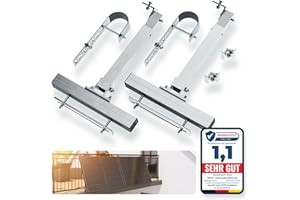 TEPTO Balkonkraftwerk - Kit de montaje para barandilla de balcón, fijación de panel solar, estable, fácil instalación, para 1 módulo