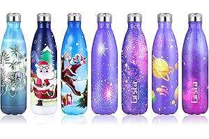 Grsta Gourde INOX | Bouteille Isotherme en Acier Inoxydable | Gourdes 350ml/500ml/650ml/750ml | Froid 24h ou Chaud 12h | Bouteille d'eau sans BPA, pour Enfant, Sport, École, Bureau, Camping, Voyage