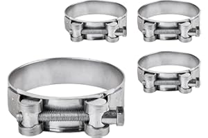 DIFORMA Paquete de 4 abrazaderas de tubo reforzadas fuertes de 74-79 mm, sujetadores de abrazadera de manguera de tubo de acero galvanizado (4 piezas, 74-79 mm)