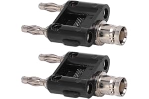 SPACNANA 2 SZTUK BNC Żeński na Podwójny Bananowy Wtyk Męski Jack Binding Posts 4mm Koncentryczne Multimetry RF