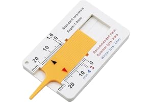 Flaconi Jauge Profondeur Pneu pour Voitures,0-20 mm Jauge de Profondeur,Jauge de Profondeur pour Pneus,Jauge Profondeur Sculpture Pneu,Jauges de Profondeur,Convient aux Voitures,Camions,Fourgonnettes