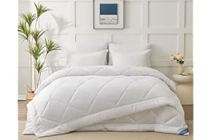 CozyLux Piumino Letto Matrimoniale 4 Stagioni 220x240 cm Microfibra, Set Piumino Estivo 150gsm 240x220 + Piumino Primaverile/Autunnale 300gsm 220 x 240 = Piumone Matrimoniale Invernale 450gsm, Bianco